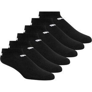 🆕Women Black Six-Pack Ankle-High Runner Half Terry Socks